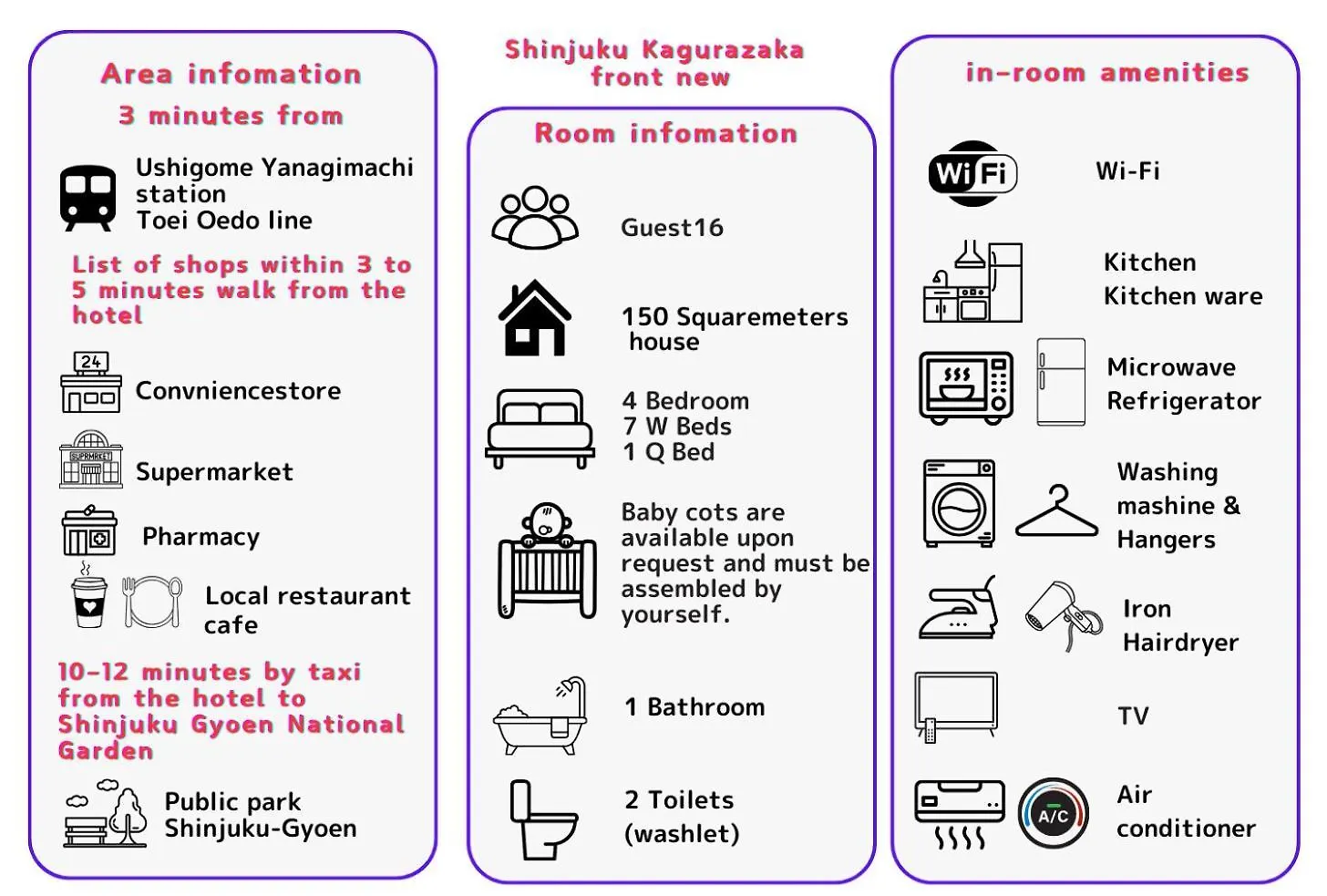 Shinjuku Kagurazaka Front New Apartment Tokyo 0*,